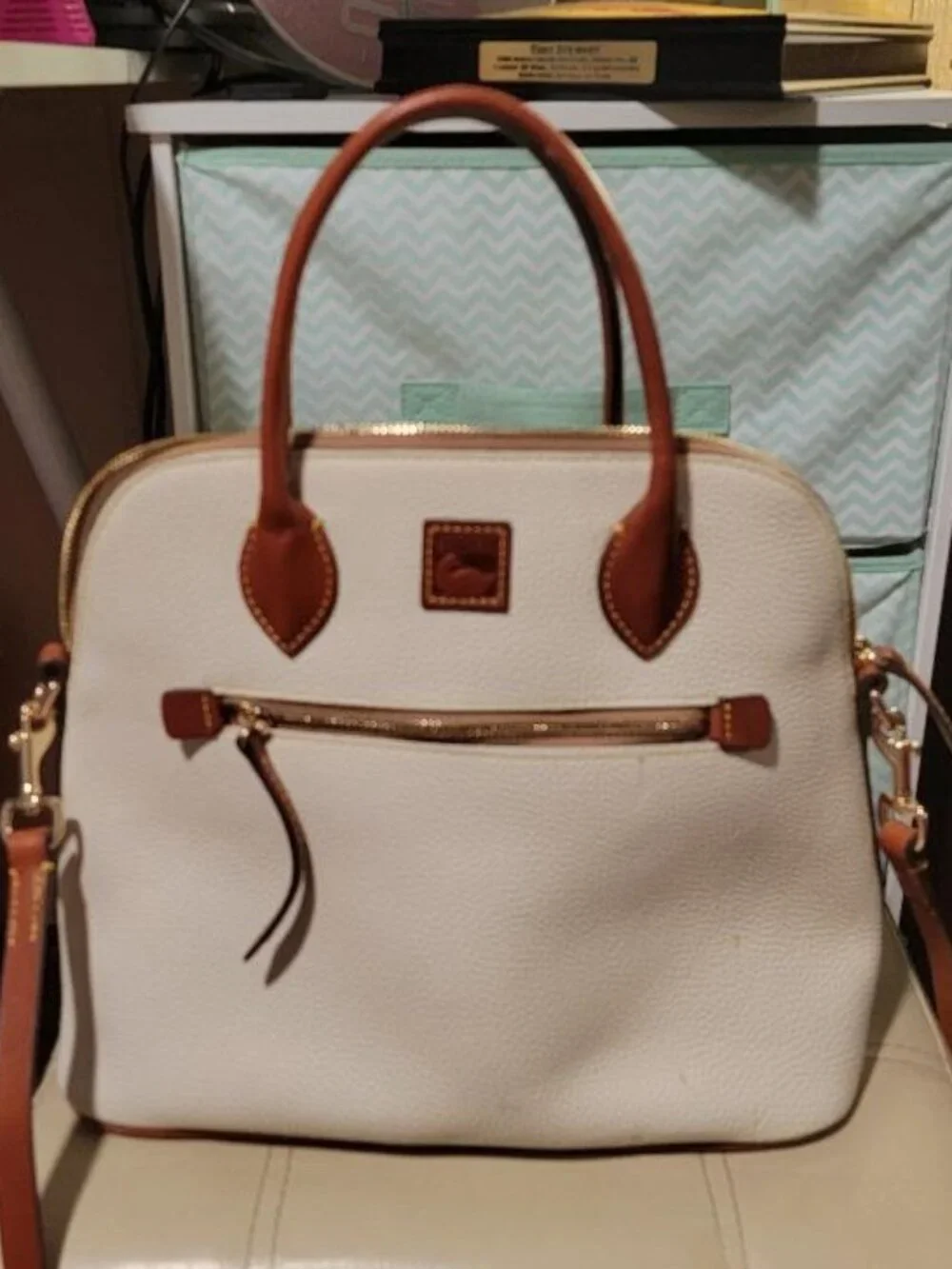 Dooney & Bourke Domed White Pebble Satchel
